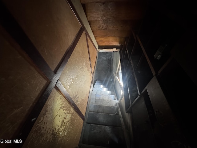 261 Altamont Ave, Schenectady, NY 12304 - stairway featuring lofted ceiling