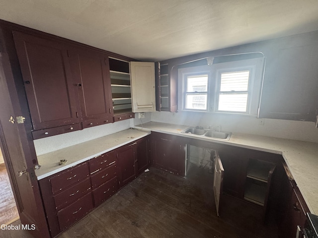 261 Altamont Ave, Schenectady, NY 12304 - kitchen with dark wood-style flooring and light countertops