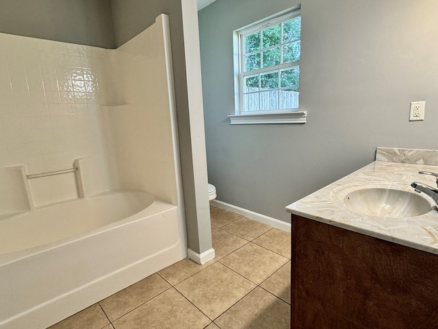 5341 Branch Pt, Valdosta, GA 31605 - bathroom featuring double vanity, tile patterned flooring, and  shower combination