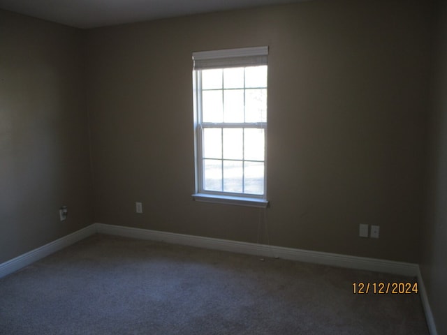 unfurnished room with carpet