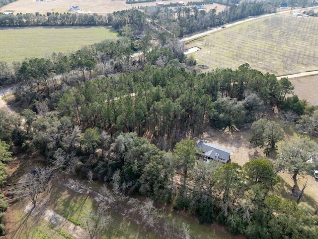 aerial view with a rural view