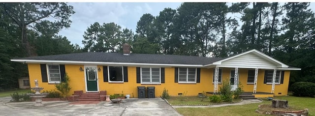 view of front of property with central AC unit