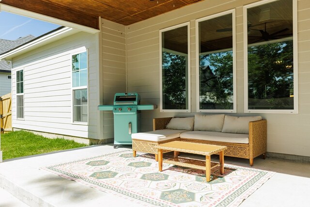 5039 Hatfield Cir, Hahira, GA 31632 - view of patio featuring grilling area and an outdoor living space