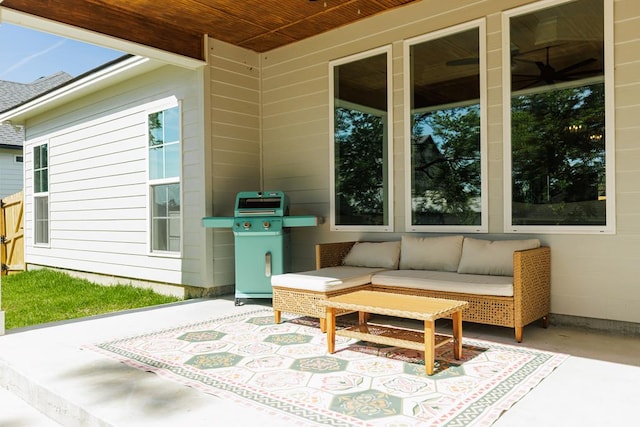 5039 Hatfield Cir, Hahira, GA 31632 - view of patio / terrace featuring grilling area and an outdoor living space