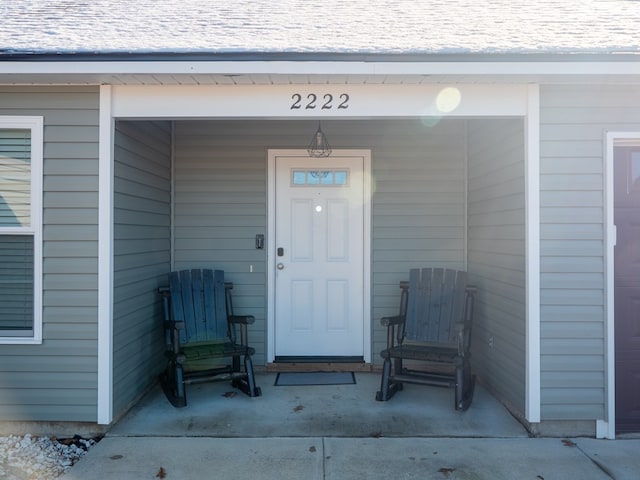 view of doorway to property