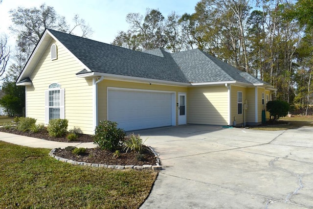 view of property exterior featuring a garage