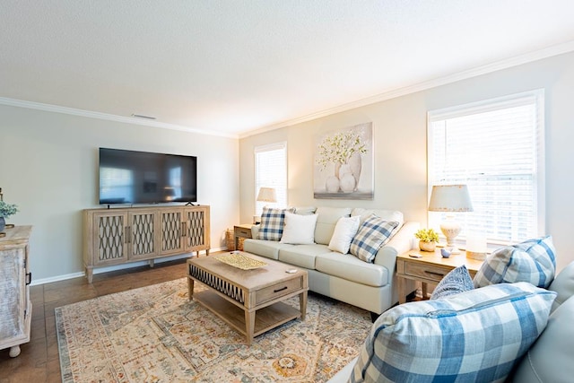 2202 Gornto Rd, Valdosta, GA 31602 - living room with ornamental molding and baseboards