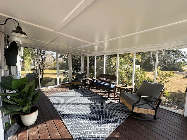 view of sunroom