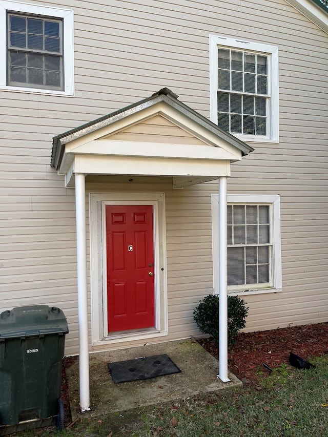 view of doorway to property