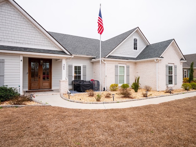 view of front of home featuring french doors