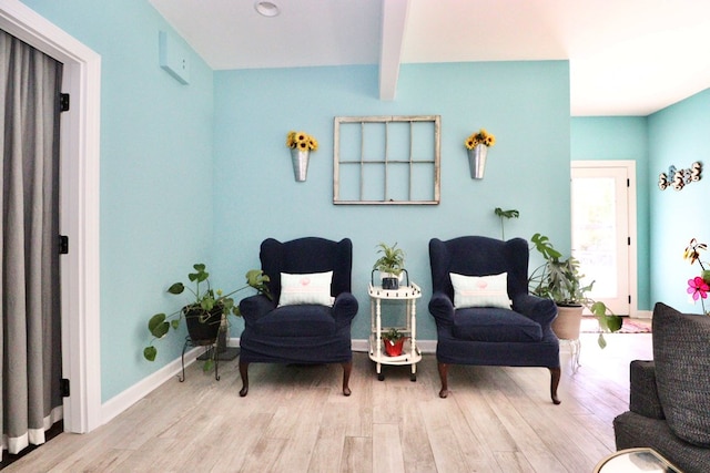 3342 Norton Pl, Valdosta, GA 31605 - sitting room featuring wood finished floors and beam ceiling