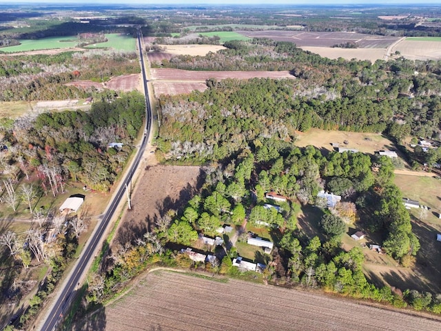 drone / aerial view featuring a rural view