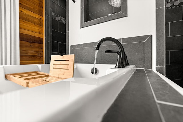 room details with a soaking tub