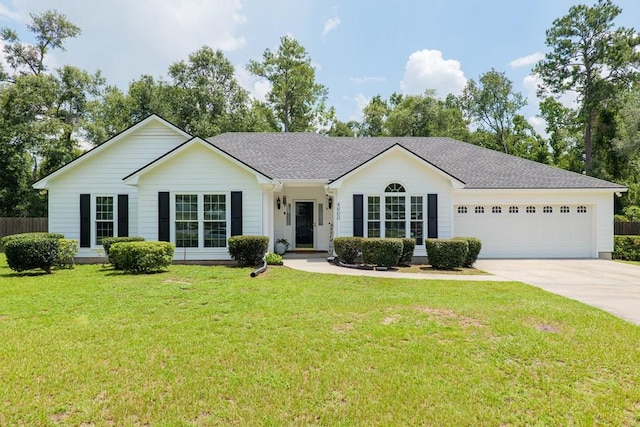 4600 Rustic Ridge Rd, Valdosta, GA 31602 - ranch-style house featuring concrete driveway, a garage, and roof with shingles