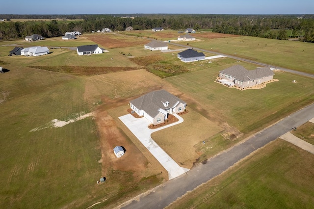 bird's eye view featuring a rural view