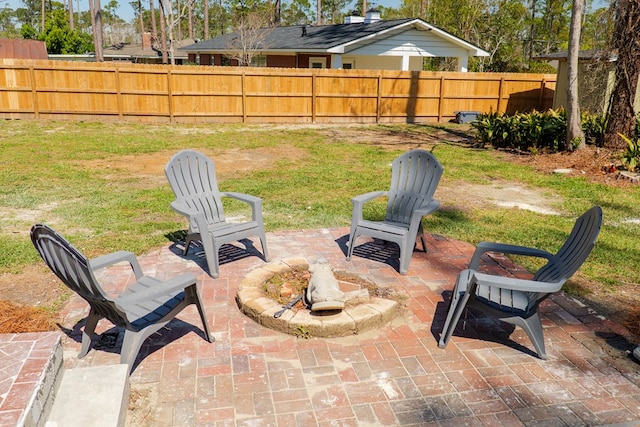 view of patio with fence