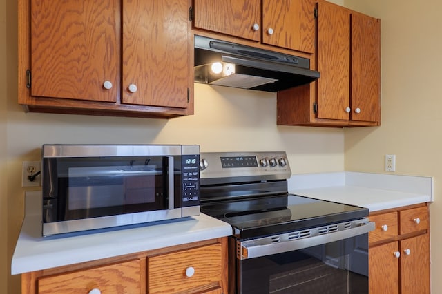 kitchen with appliances with stainless steel finishes