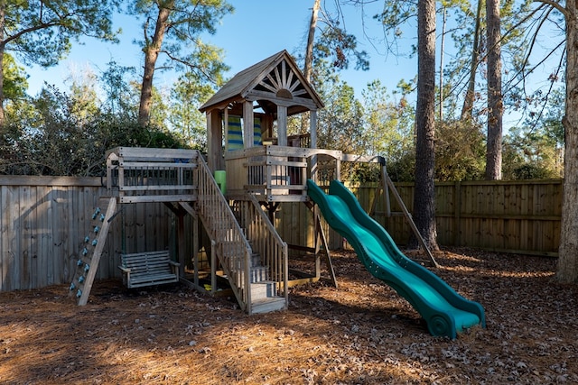 view of jungle gym