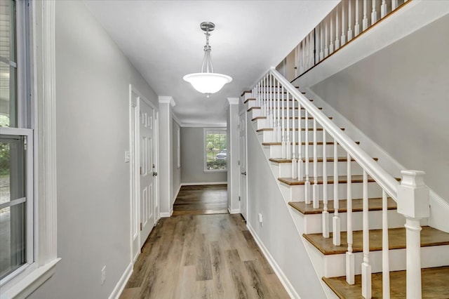 foyer featuring light hardwood / wood-style flooring