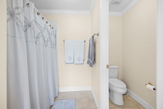 5221 Carys Brook Dr, Hahira, GA 31632 - bathroom featuring crown molding and tile patterned floors