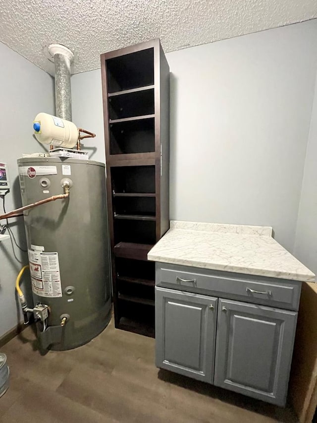 utility room featuring gas water heater