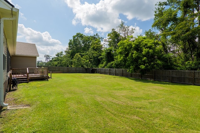 247 Harlee Ln, Ray City, GA 31645 - fenced backyard with a wooden deck