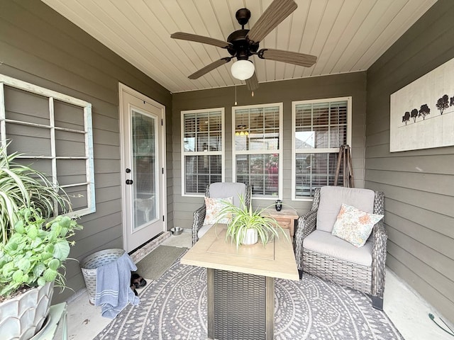 4172 Bright Crk, Hahira, GA 31632 - view of patio featuring ceiling fan