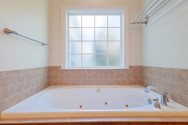 bathroom featuring a bathing tub and a healthy amount of sunlight