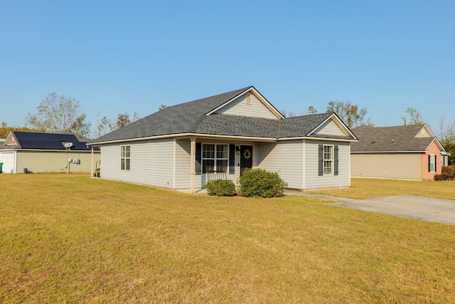 exterior space with a lawn