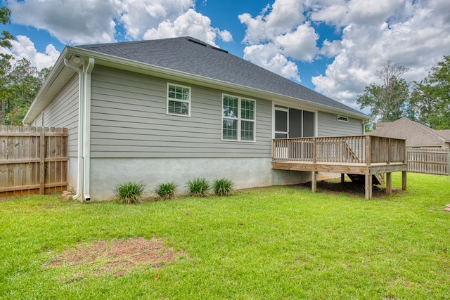 4234 Whithorn Way, Valdosta, GA 31605 - rear view of property with a wooden deck and a shingled roof