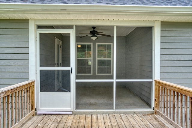 4234 Whithorn Way, Valdosta, GA 31605 - deck with a sunroom and a ceiling fan