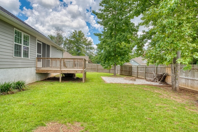 4234 Whithorn Way, Valdosta, GA 31605 - fenced backyard with a wooden deck