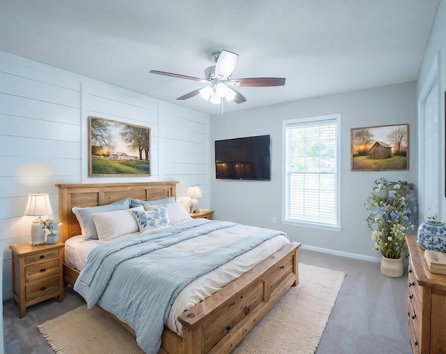 3875 Studstill Rd, Valdosta, GA 31605 - bedroom with carpet, baseboards, and ceiling fan