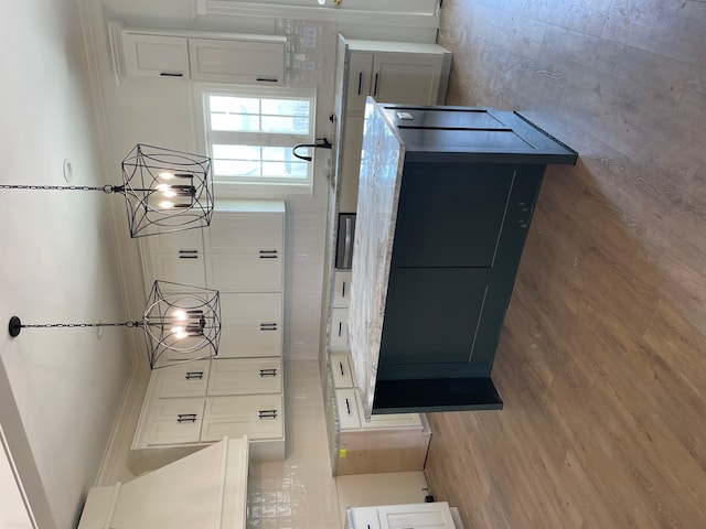 kitchen with white cabinetry