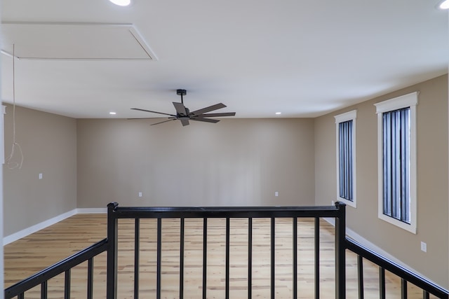 spare room featuring hardwood / wood-style flooring