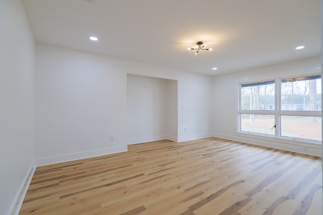 empty room featuring light hardwood / wood-style floors