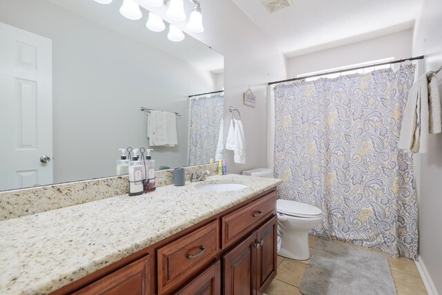4604 Rustic Ridge Rd, Valdosta, GA 31602 - full bathroom with vanity, tile patterned floors, and a shower with curtain