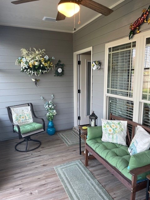 4686 Rudy Way, Hahira, GA 31632 - wooden deck featuring a ceiling fan