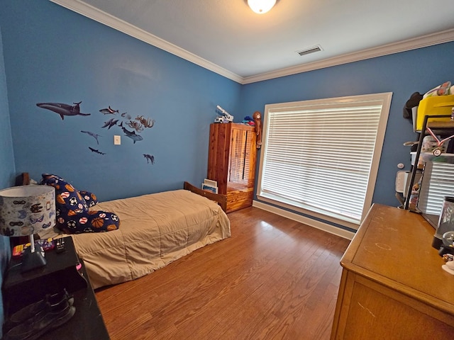 3265 Summer Meadows Rd, Valdosta, GA 31601 - bedroom featuring crown molding and wood finished floors