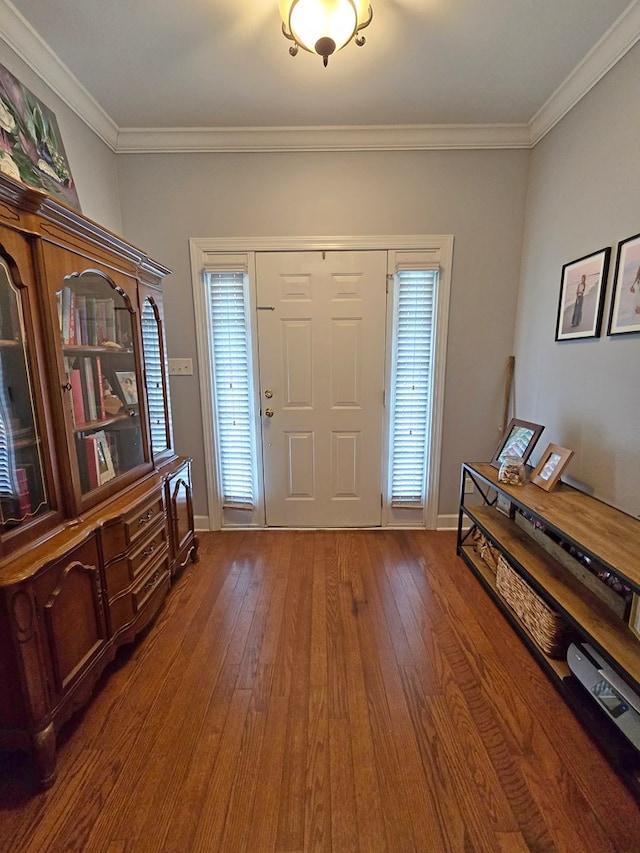 3265 Summer Meadows Rd, Valdosta, GA 31601 - entrance foyer with hardwood / wood-style flooring, crown molding, and baseboards