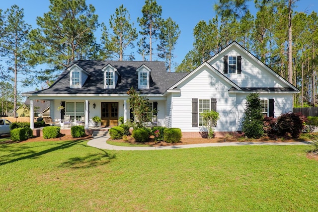 4773 Pawnee Dr, Hahira, GA 31632 - new england style home with covered porch and a front lawn