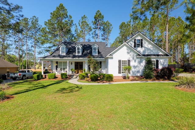 4773 Pawnee Dr, Hahira, GA 31632 - cape cod house with a porch and a front yard