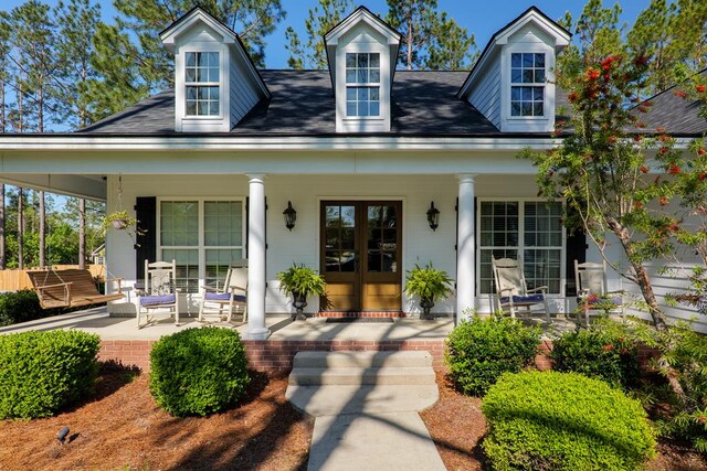 4773 Pawnee Dr, Hahira, GA 31632 - view of front of property with a porch and roof with shingles