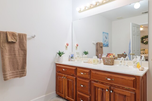 bathroom featuring vanity