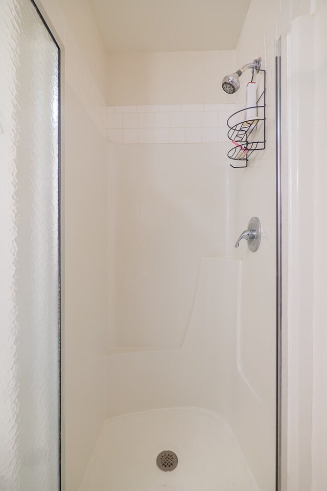 bathroom with a shower