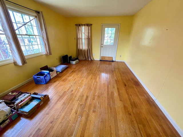 interior space featuring light wood-type flooring