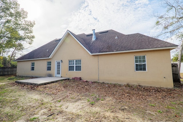 rear view of property with a patio