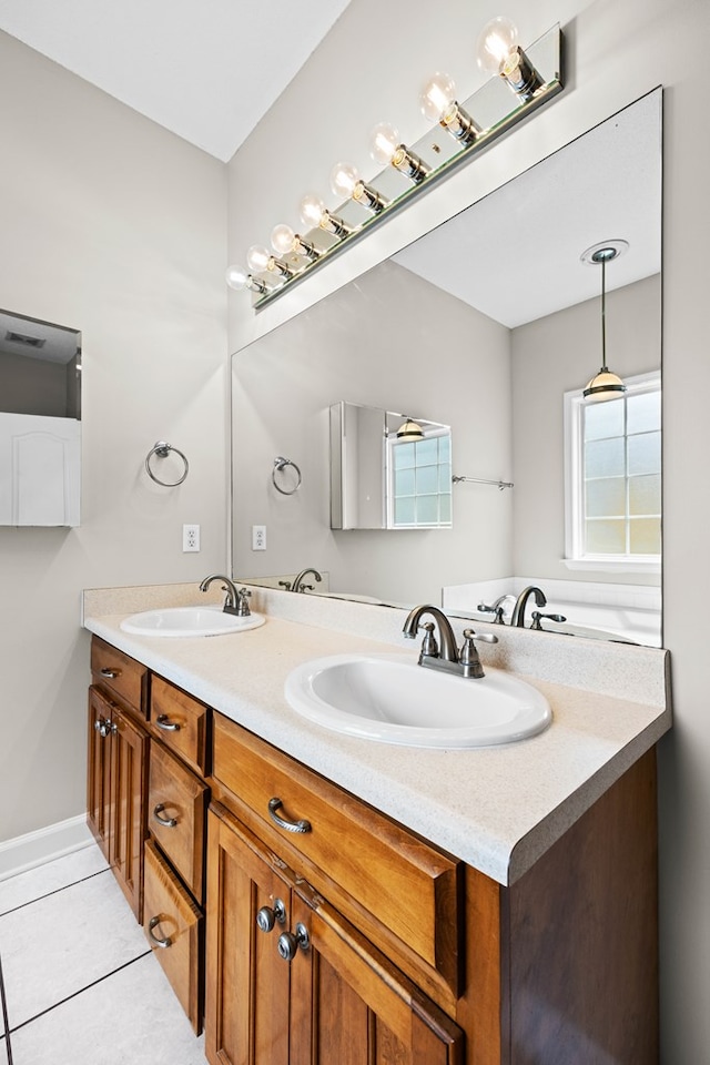 4143 Whithorn Way, Valdosta, GA 31605 - bathroom featuring double vanity and tile patterned floors