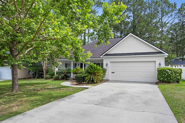 4143 Whithorn Way, Valdosta, GA 31605 - view of front of property with a garage, a shingled roof, a front yard, and driveway