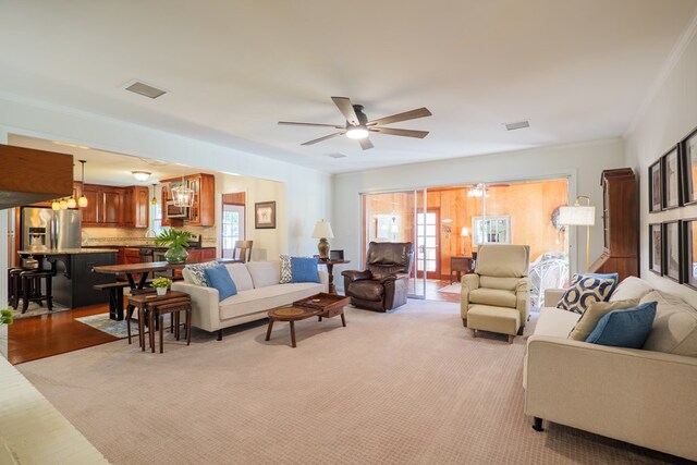 6044 N Hwy 41, Hahira, GA 31632 - living area featuring a wealth of natural light, visible vents, and a ceiling fan